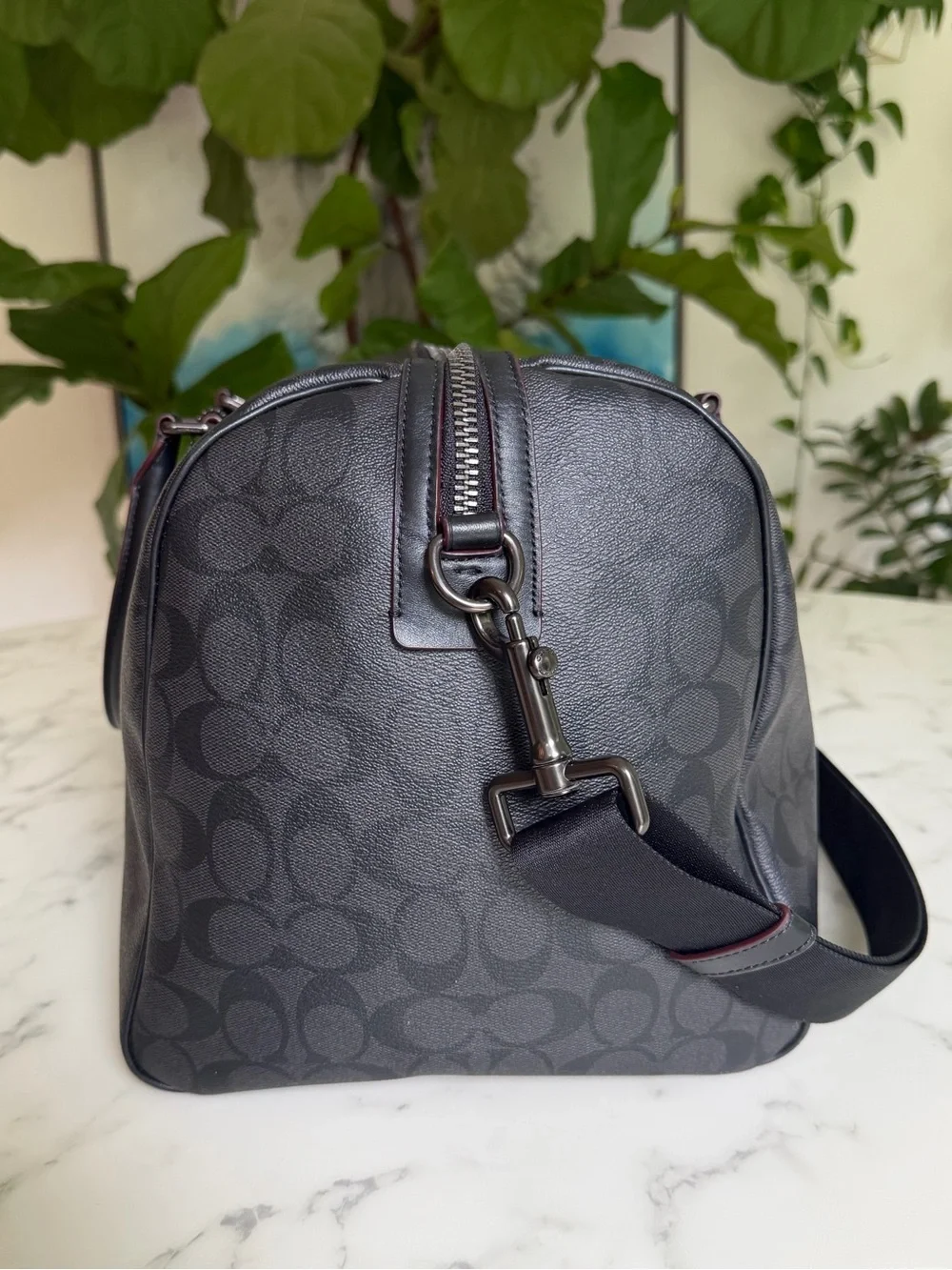 Coach Trekker Medium Carry-On Weekender Duffle In Signature Canvas F84216 Black
